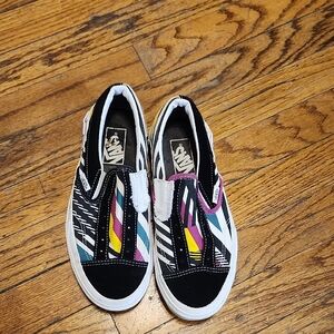 Vans Slip-On Sneakers - Black and Multicolor